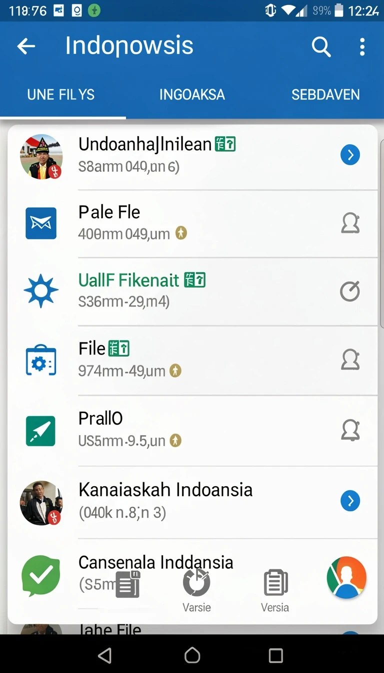 Cuplikan layar menu unduhan rdtoto untuk perangkat Android